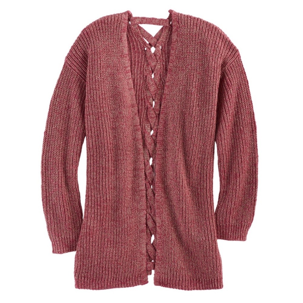 Cloud Chaser Lace-Up Braided Back Cardigan size 16